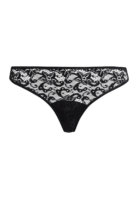 Luxury Moments Lace Thong | Black 71507-019