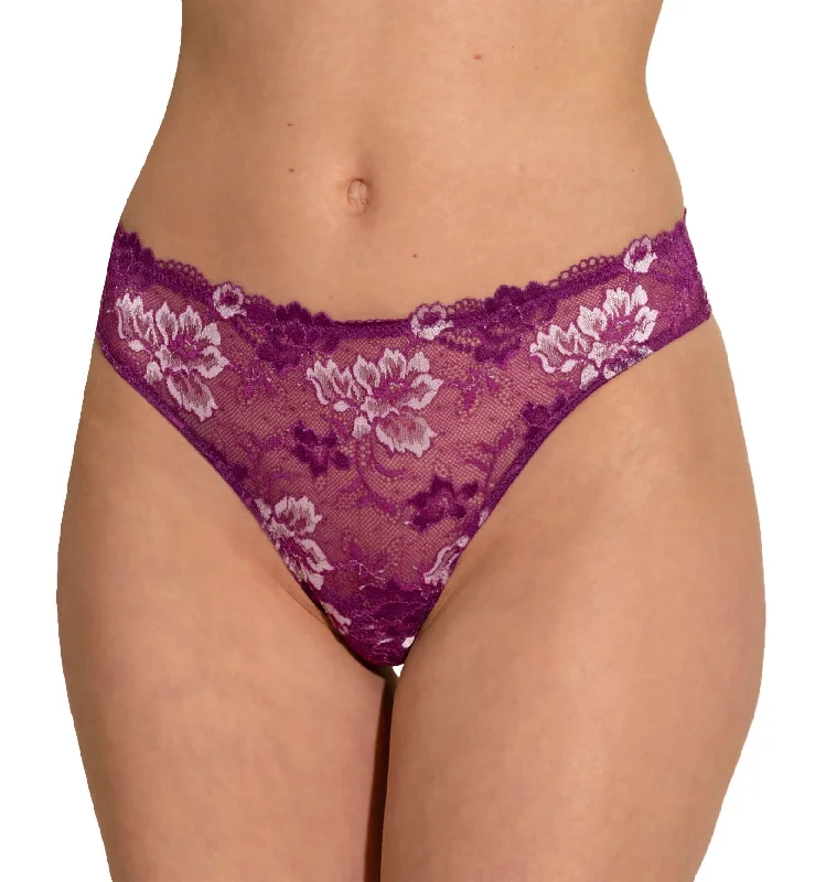 Cosabella Savona Low Rise Thong (SAVON0322) - Swiss Beet/White