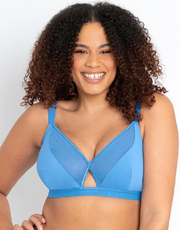 Curvy Kate Get Up and Chill Bralette Denim Blue