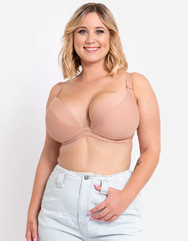 Curvy Kate Superplunge Multiway Padded Plunge Bra Latte