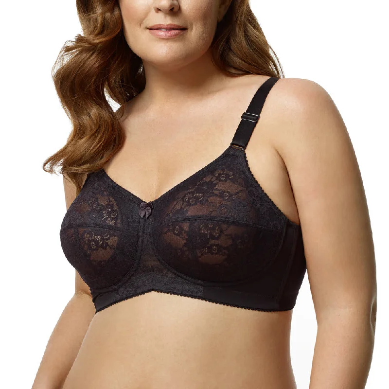 Elila Lace Soft Cup Black Wireless Bra 1303