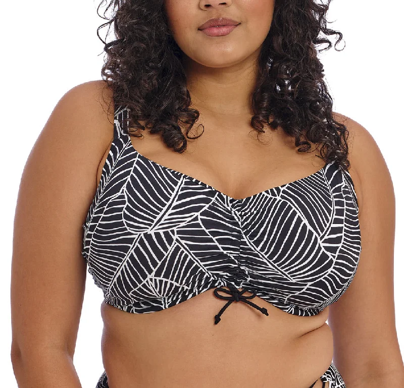 Elomi Swimwear Kata Beach Black Crop Underwire Bikini Top 801706