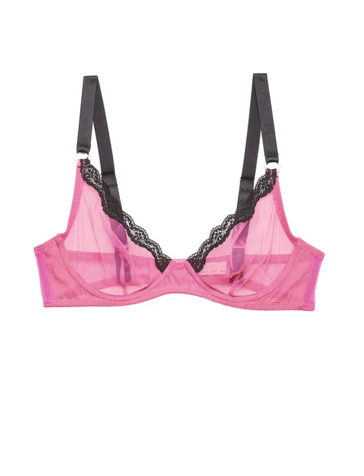 Fleur du Mal Sheer Tulle Fuller Demi Bra