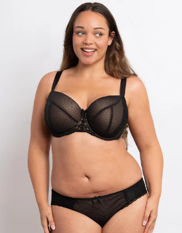 Flirtelle Eve Padded Balcony Bra Black/Latte