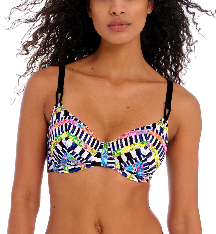 Freya Electro Rave Underwire Plunge Bikini Top (204202) - Multi