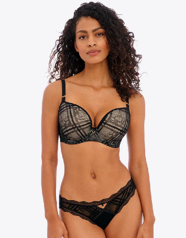 Freya Fatale Moulded Plunge Bra Black