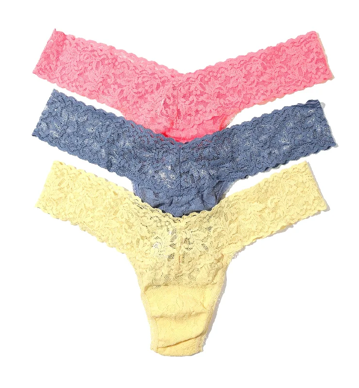 Hanky Panky 3-PACK Signature Lace Low Rise Thong (49113PK) - Hello Spring