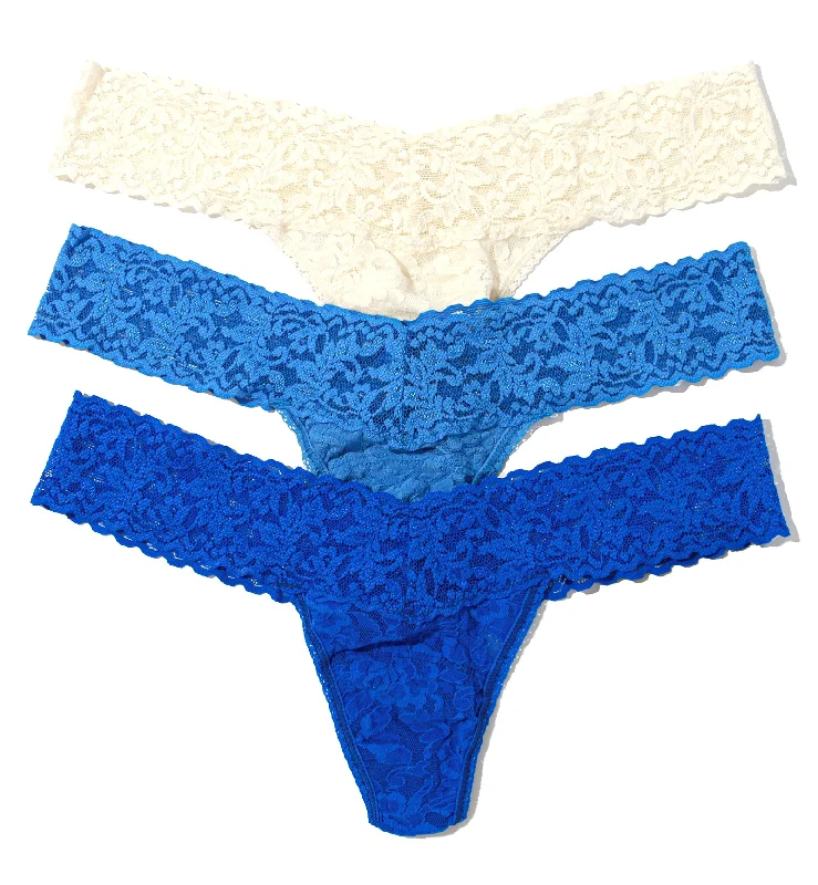 Hanky Panky 3-PACK Signature Lace Low Rise Thong (49113PK) - Sea You