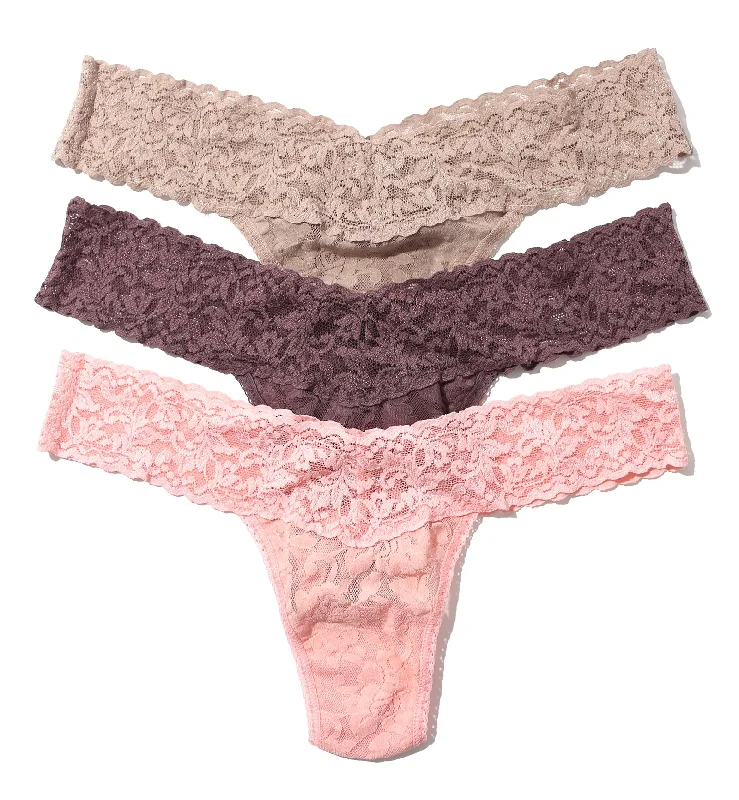 Hanky Panky 3-PACK Signature Lace Low Rise Thong (49113PK) - Still Life