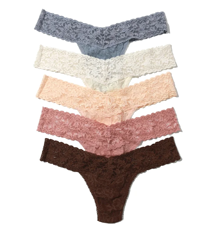 Hanky Panky 5-PACK Signature Lace Low Rise Thong (49115PK) - Still Life