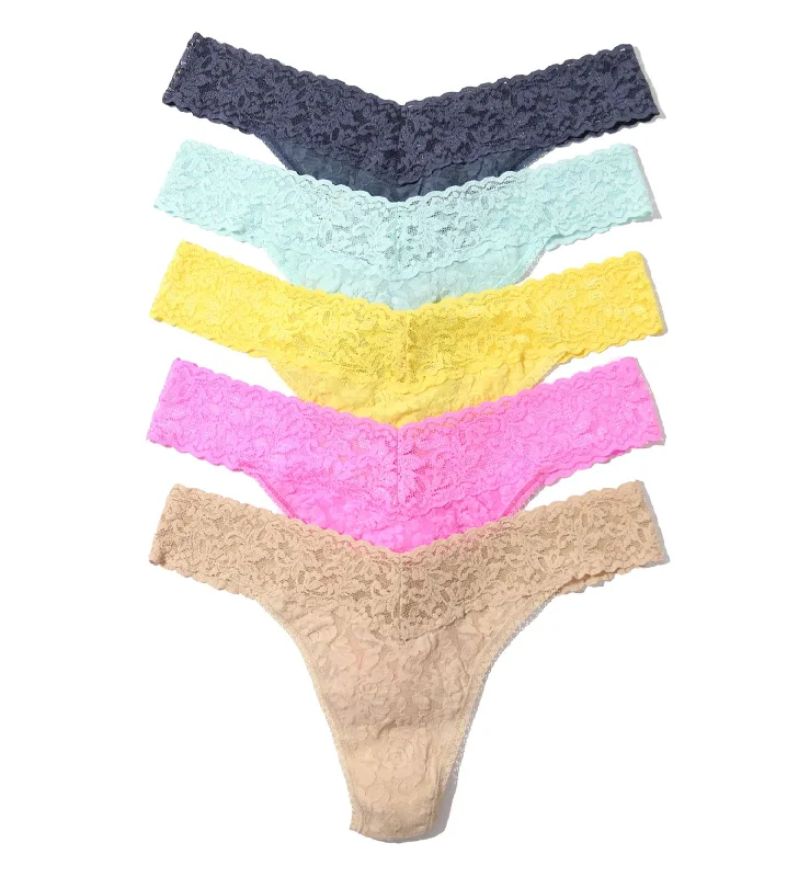 Hanky Panky 5-PACK Signature Lace Original Rise Thong (48115PK) - Cannes You Believe It