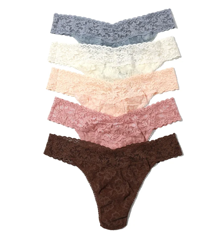 Hanky Panky 5-PACK Signature Lace Original Rise Thong (48115PK) - Still Life