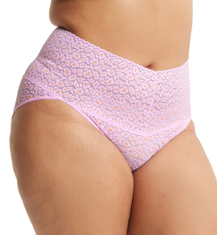 Hanky Panky Cross Dyed Leopard Retro V-kini (7J2121X) - Rose/Orange Blossom