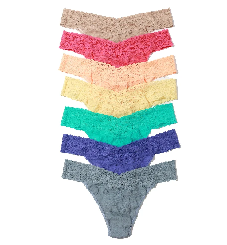 Hanky Panky Days of the Week 7-PACK Signature Lace Original Rise Thong (48117BX) - 7DOW