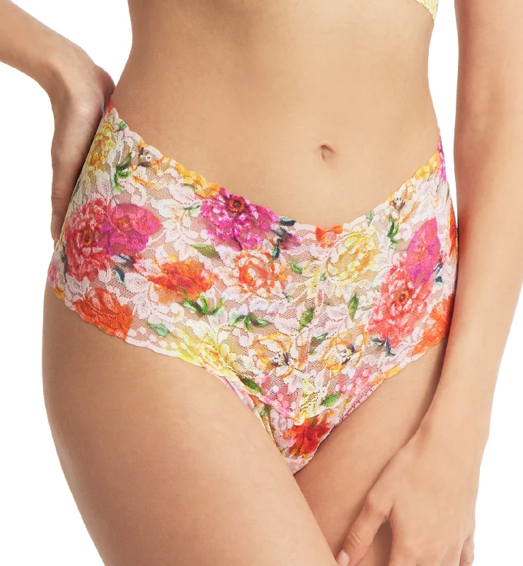 Hanky Panky Printed Retro Lace Thong (PR9K1926) - Bring Me Flowers