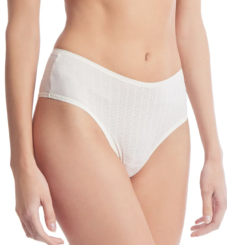 Hanky Panky MoveCalm Hi-Rise Thong (2P1924) - Pearl/Marshmallow