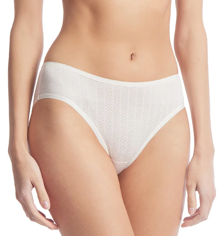 Hanky Panky MoveCalm Ruched Back Brief (2P2184) - Pearl/Marshmallow