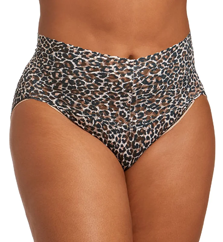 Hanky Panky Retro Lace Printed V-kini PLUS (PR9K2124X) - Classic Leopard