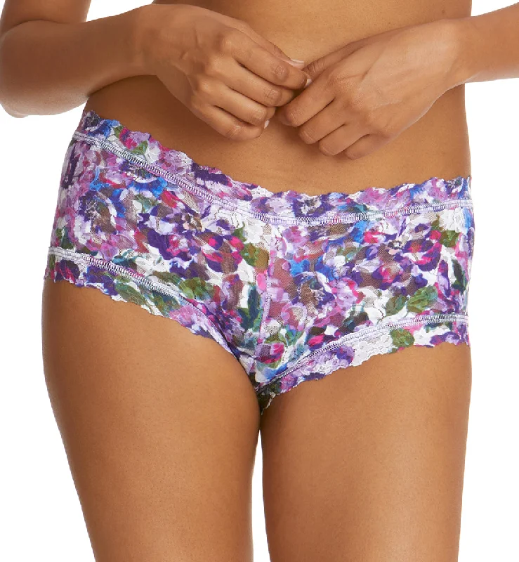 Hanky Panky Signature Lace Printed Boyshort (PR4812P) - Purple Pansy