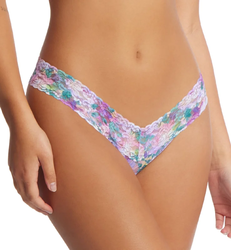 Hanky Panky Signature Lace Printed Low Rise Thong (PR4911P) - Bathe In Petals