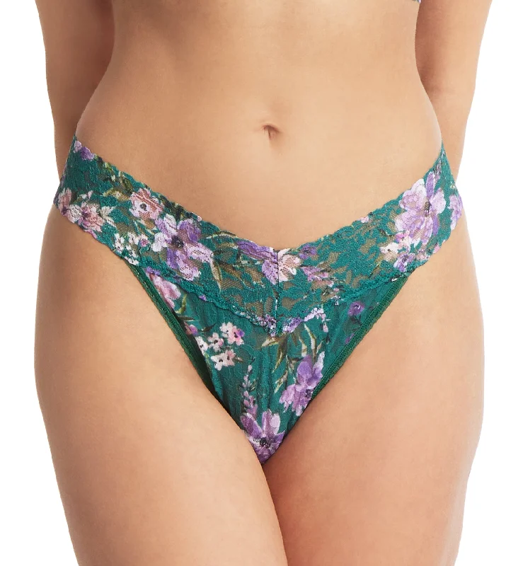 Hanky Panky Signature Lace Printed Original Rise Thong (PR4811P) - Flowers In Your Hair