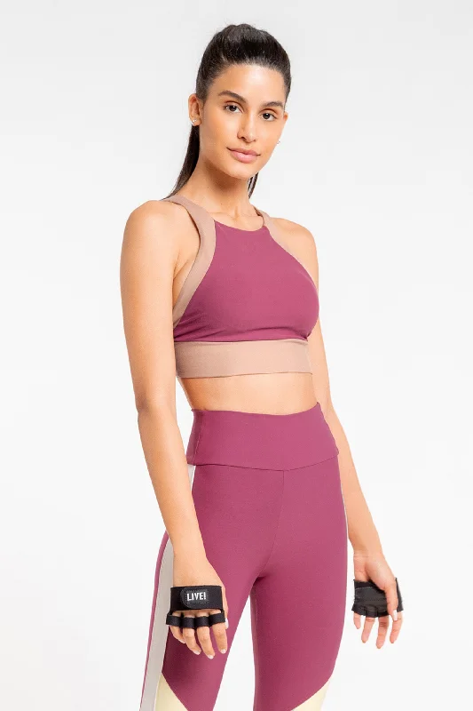 Mix Block Halter Top