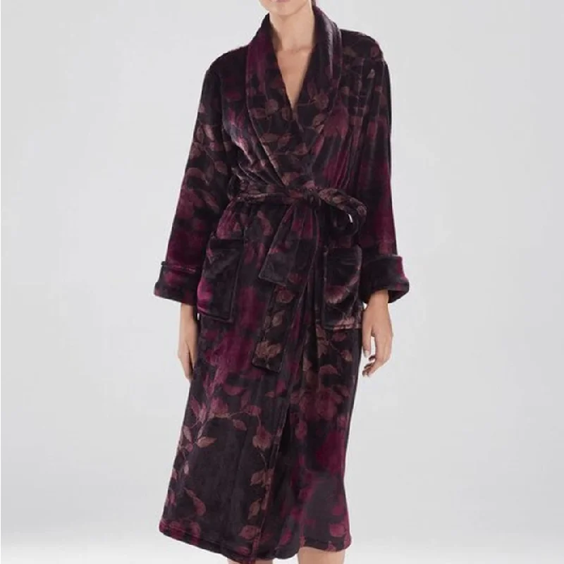 NATORI LC4049 CASHMERE FLEECE OMBRE PETAL ROBE