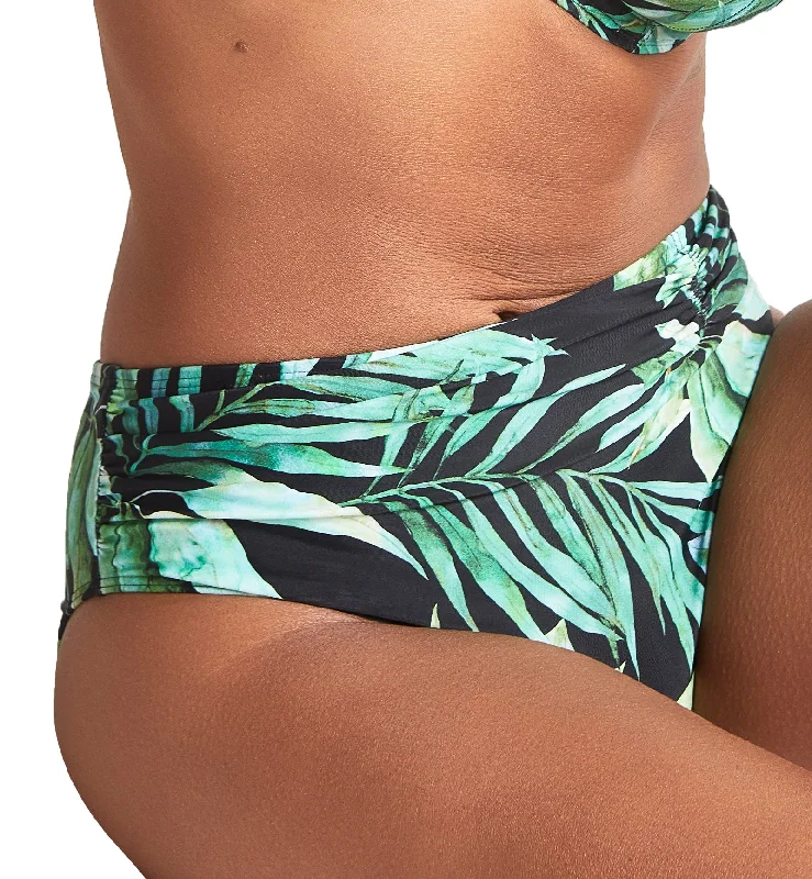 Panache Bali Midi Gathered Swim Pant (SW1646) - Palm Print