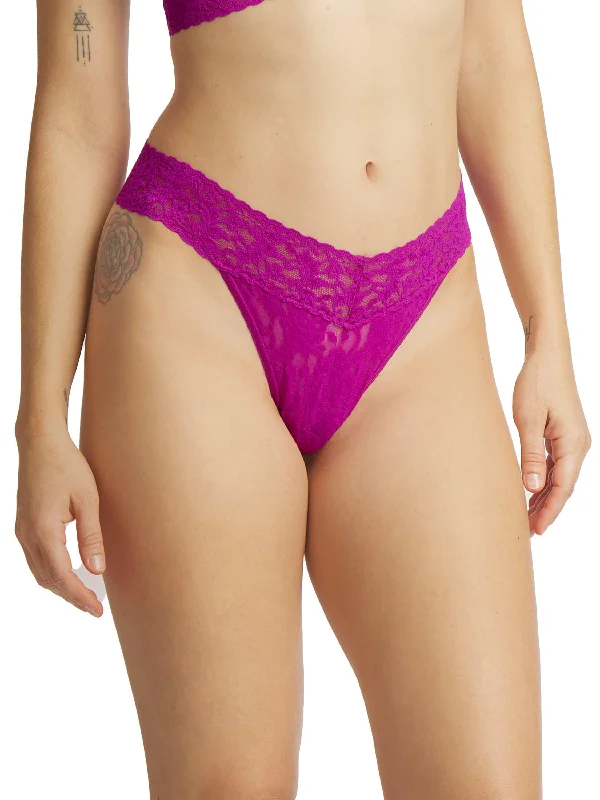 Signature Lace Original Rise Thong Countess Pink