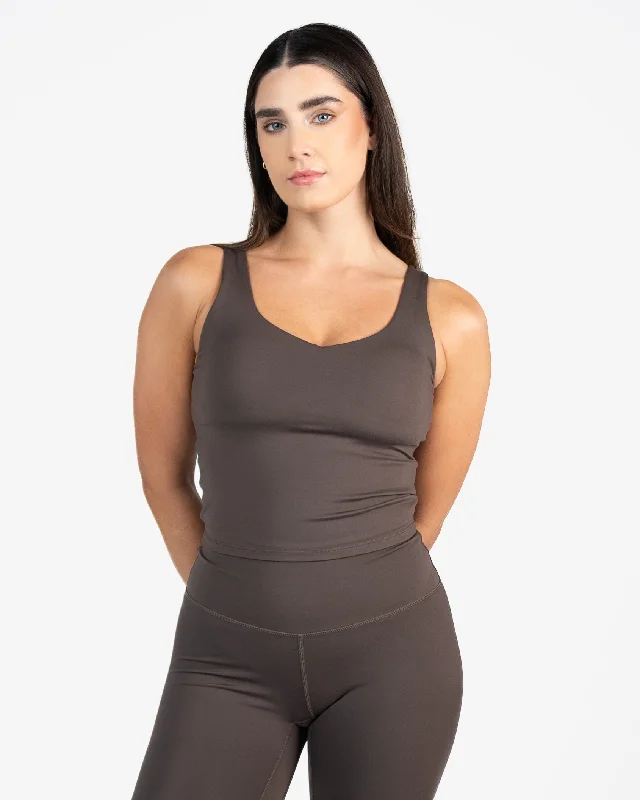 Skin Shakti Tank (Mid-Length) - Espresso