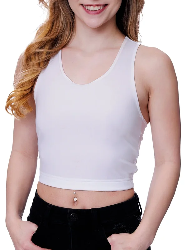 UNDERWORKS 941 WOMENS RACERBACK CROP TOP CHEST BINDER AND MINIMIZER