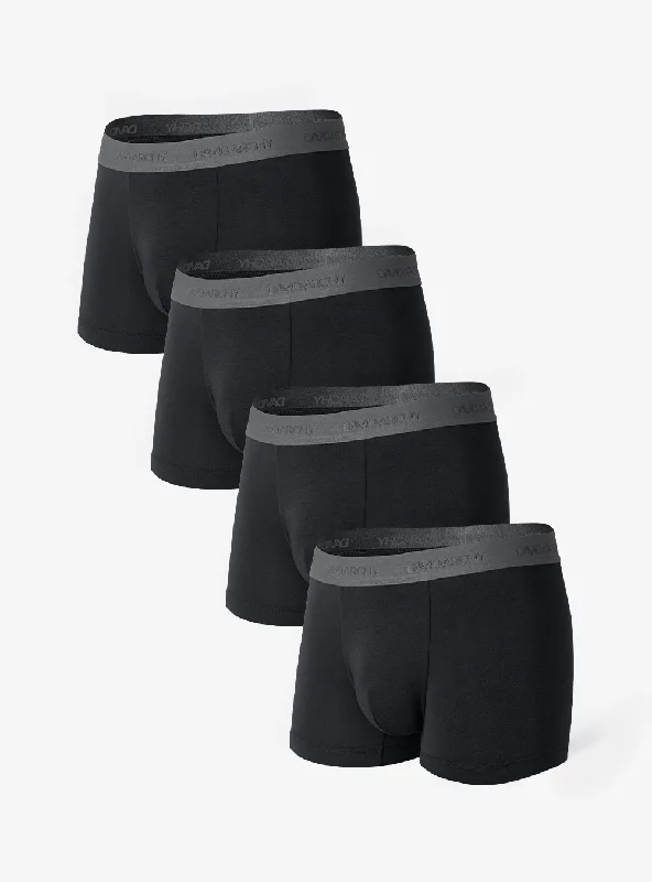 4 Packs Bamboo Rayon Fiber Breathable Trunks Pouch