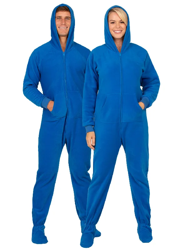 Brilliant Blue Adult Hoodie Fleece Onesie