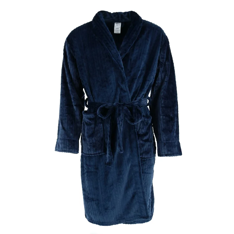 Wanted Men's Cable Shawl Collar Plush Robe